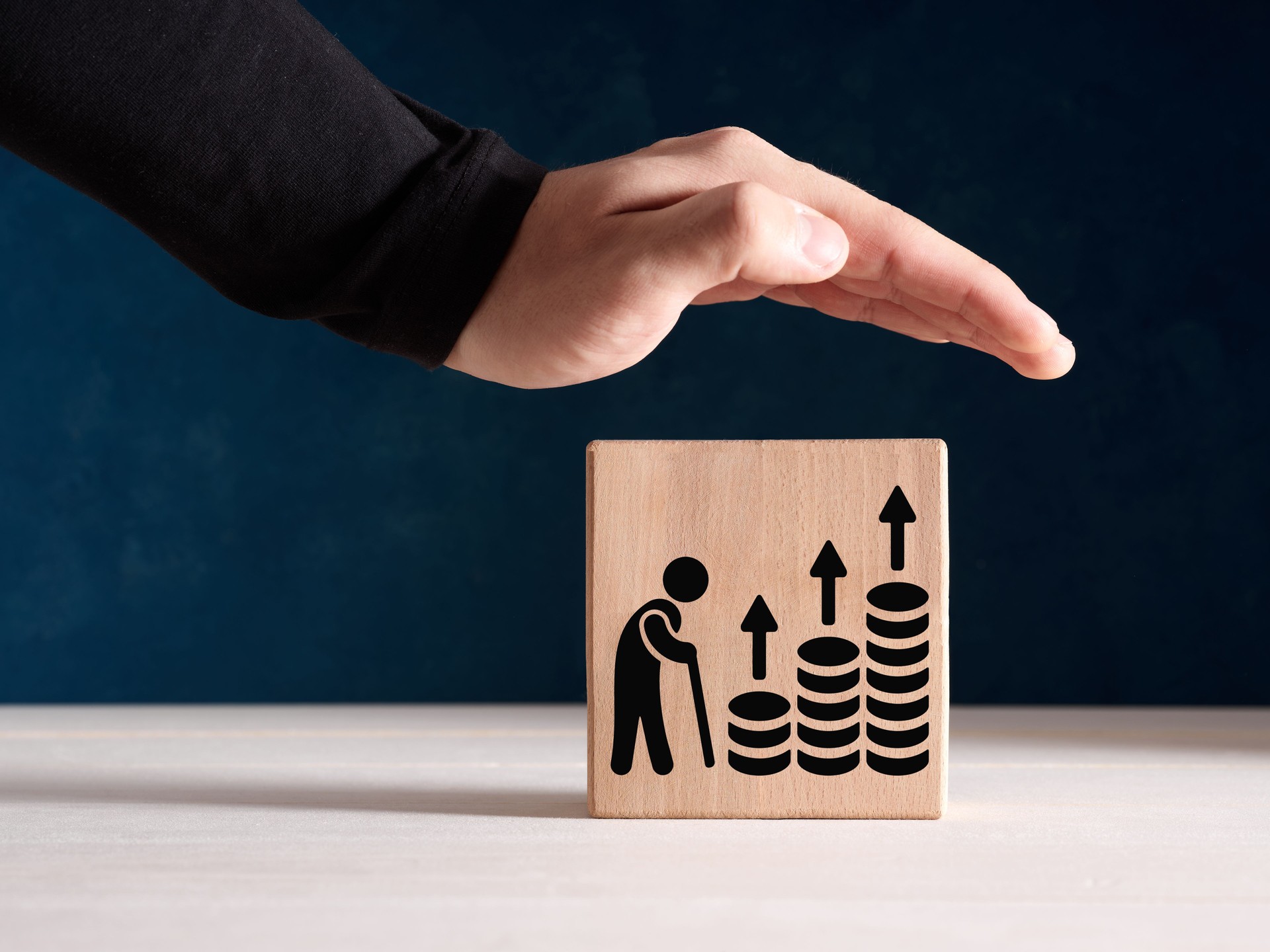 Retirement pension, financial security and support for retirees concept.